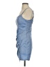 Crystal Doll 100% Polyester Metallic Blue Cocktail Dress Size 5 - photo 5