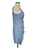 Crystal Doll 100% Polyester Metallic Blue Cocktail Dress Size 5 - photo 4