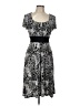 Connected Apparel Paisley Gray Casual Dress Size 10 - photo 1