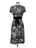 Connected Apparel Paisley Gray Casual Dress Size 10 - photo 2