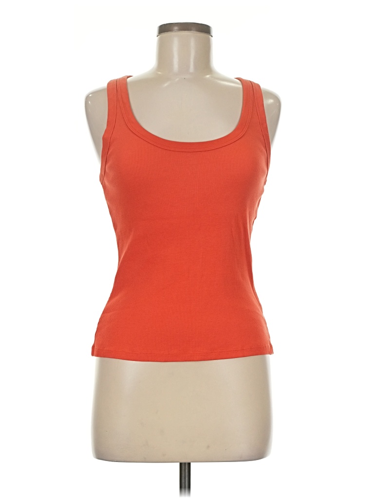 Pre-owned Veronica Beard Tank Top Orange Strapless Neckline Tops