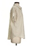 Dylan Stripes Tan Short Sleeve Blouse Size XS - photo 4