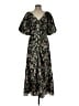 Cinq à Sept 100% Polyester Paisley Black Casual Dress Size 10 - photo 1