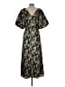 Cinq à Sept 100% Polyester Paisley Black Casual Dress Size 10 - photo 2
