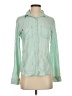Rubbish 100% Rayon Green Long Sleeve Button-Down Shirt Size XS - photo 1