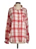 Cotton On 100% Recycled Plastic Plaid Red Long Sleeve Button-Down Shirt Size S - photo 1