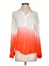 Blu Pepper Color Block Orange Long Sleeve Blouse Size S - photo 1