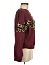 Shein 100% Cotton Animal Print Burgundy Pullover Sweater Size L - photo 4