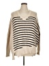 B. Original By Shoe Fly Stripes Tan Ivory Pullover Sweater Size L - photo 1