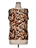 Milano 100% Polyester Brown Sleeveless Blouse Size XL - photo 1