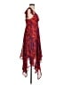 Alexis 100% Polyester Paisley Red Cocktail Dress Size XXS - photo 4