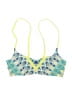 Red Carter Argyle Blue Swimsuit Top Size M - photo 1