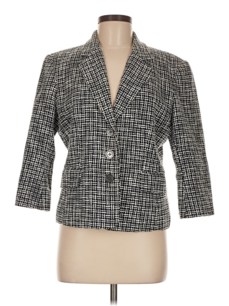 Pre-owned Michael Michael Kors Silk Blazer Jacket In Gray