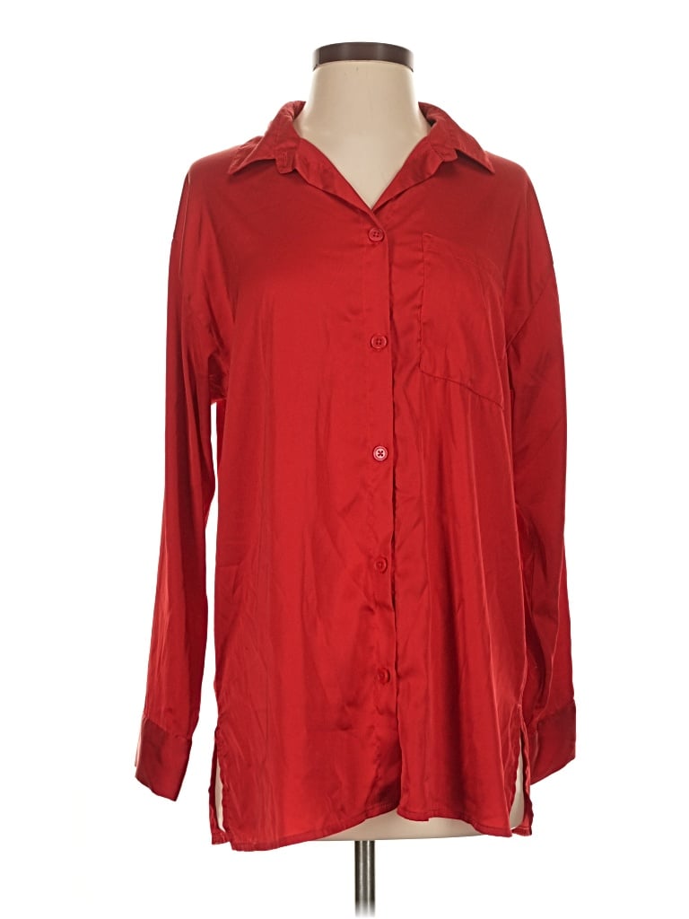 Pre-owned Stars Above Long Sleeve Blouse In Red