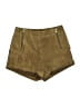 Topshop 100% Leather Brown Shorts Size 2 - photo 1