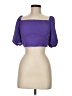 Shein 100% Polyester Purple Short Sleeve Top Size 6 - photo 1