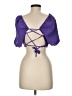 Shein 100% Polyester Purple Short Sleeve Top Size 6 - photo 2