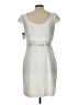 Ellen Tracy Metallic Silver Cocktail Dress Size 10 - photo 2