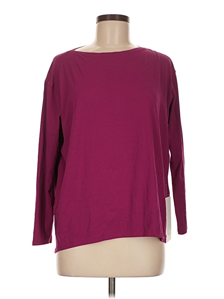 Lululemon Athletica 3/4 Sleeve T-shirt In Burgundy