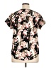 H2Gear Floral Black Short Sleeve Blouse Size XL - photo 2
