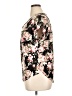 H2Gear Floral Black Short Sleeve Blouse Size XL - photo 5