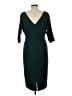 Alexia Admor Solid Green Cocktail Dress Size L - photo 2