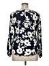 Claiborne 100% Rayon Floral Ivory Blue 3/4 Sleeve Blouse Size XL - photo 2