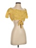 Unbranded Yellow Short Sleeve Blouse Size S - photo 1