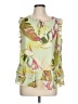 Kaari Blue 100% Polyester Green Sleeveless Blouse Size L - photo 1