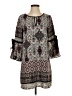 Everly 100% Polyester Paisley Gray Casual Dress Size S - photo 1
