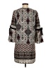 Everly 100% Polyester Paisley Gray Casual Dress Size S - photo 2