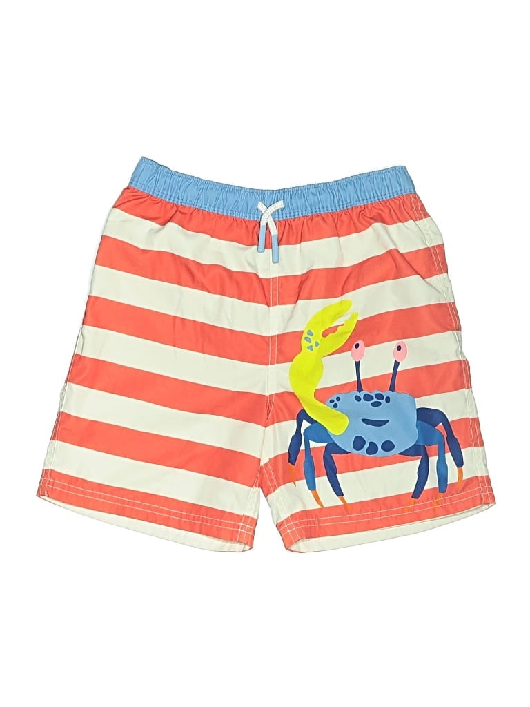 Pre-owned Mini Boden Kids' Board Shorts In Orange