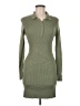 Stradivarius Solid Green Casual Dress Size M - photo 1