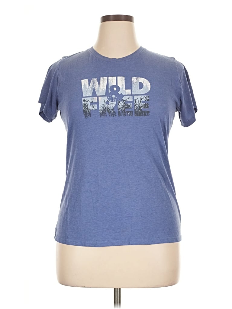 Pre-owned Columbia Short Sleeve T-shirt In Blue