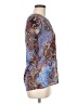 Japna 100% Polyester Paisley Blue Short Sleeve Blouse Size M - photo 4