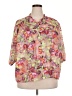 Unbranded 100% Polyester Floral Pink 3/4 Sleeve Blouse Size XXL - photo 1