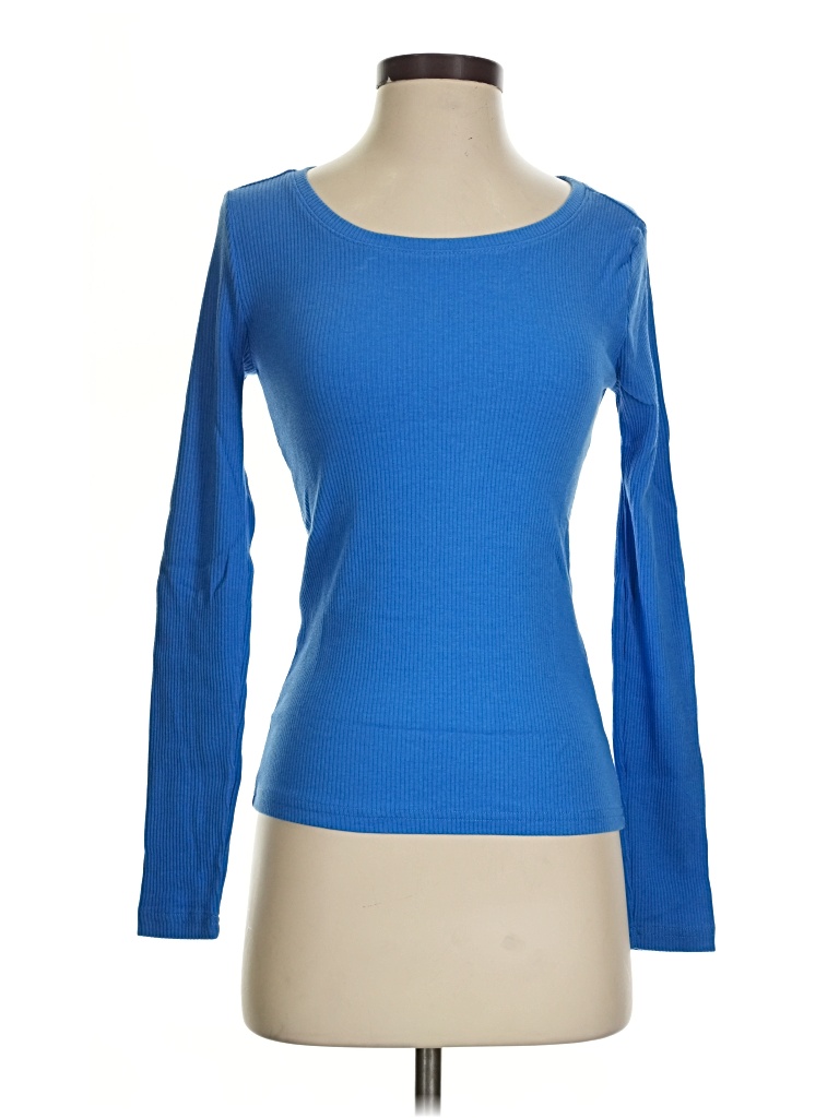 Pre-owned Jcrew Long Sleeve T-shirt In Blue