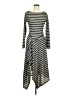 Unbranded Stripes Gray Casual Dress Size M - photo 1