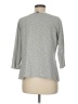 Lands' End 100% Baumwolle Stripes Gray 3/4 Sleeve Top Size M - photo 2