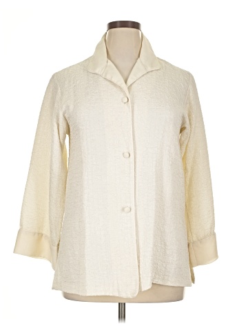 Natori 3/4 Sleeve Button-Down Shirt (view 1)