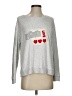 Jane and Delancey Hearts Silver Pullover Sweater Size S - photo 1