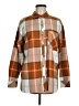 Lou & Grey Plaid Brown Long Sleeve Blouse Size M - photo 1