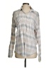 Free People Plaid Gray Purple Long Sleeve Blouse Size S - photo 1
