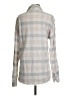 Free People Plaid Gray Purple Long Sleeve Blouse Size S - photo 2