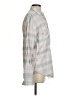 Free People Plaid Gray Purple Long Sleeve Blouse Size S - photo 4
