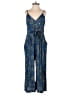Free People 100% Viscose Paisley Blue Jumpsuit Size 0 - photo 1
