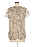 Express Outlet 100% Polyester Animal Print Ivory Short Sleeve Blouse Size M - photo 2