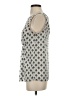 Kohl's 100% Polyester Silver Sleeveless Blouse Size S - photo 5