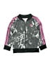 Adidas 100% Polyester Graphic Gray Track Jacket Size 4 - photo 1