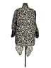 Andree by UNIT 100% Polyester Animal Print Ivory Kimono Size 1X - photo 2